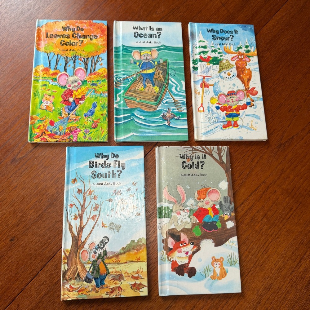 Weekly Reader Just Ask Series Christopher Mouse Nature Science Books Set of 5